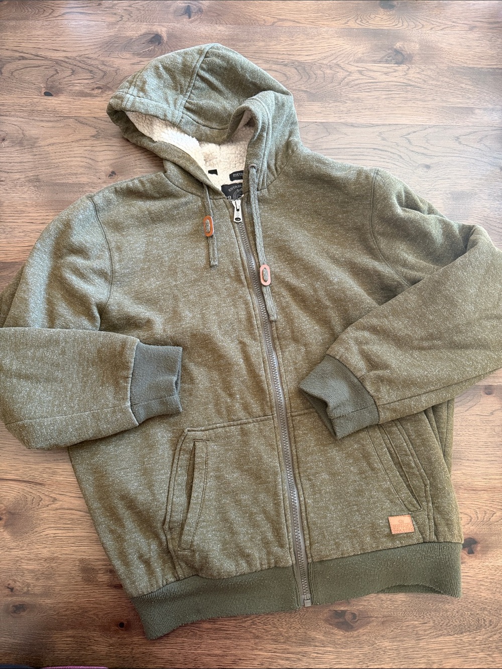 Buffalo Men's XXL Lined Hoodie Green Full Zip